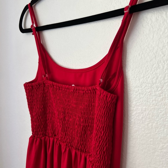 Red Summer Ruffle Dress - Picture 11 of 11
